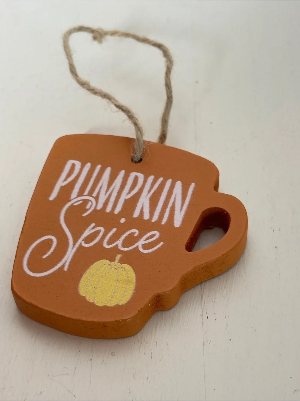 Wood Pumpkin Spice Mug Ornament